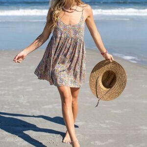 Natural Life Rebecca Wisteria Floral Mini Dress, XL (A8)